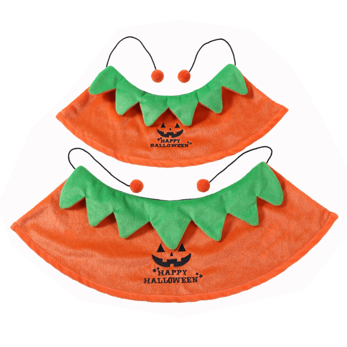Halloween Pumpkin Double-Sided Cape for Dogs