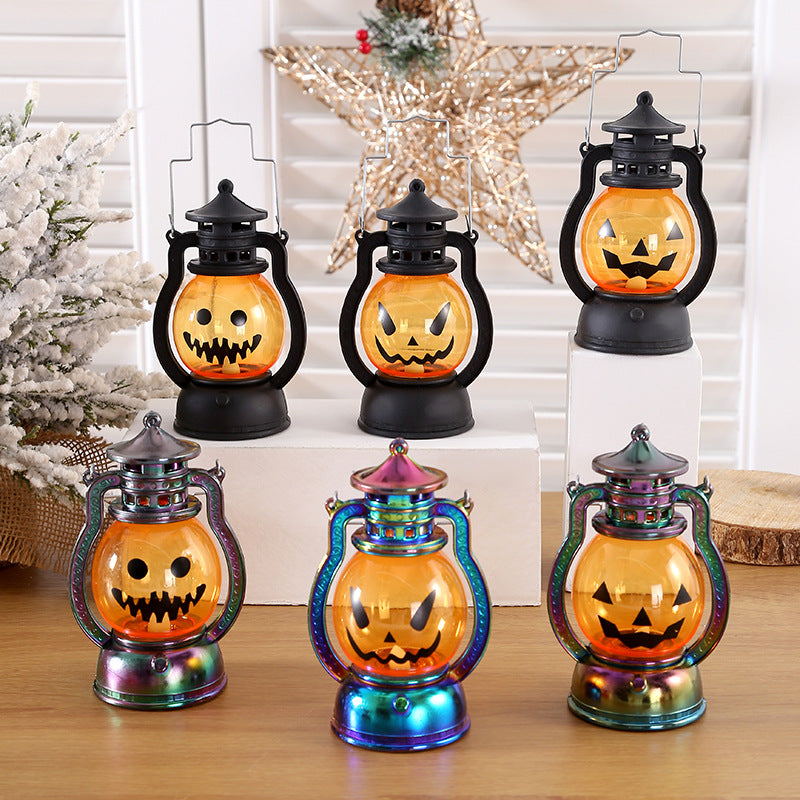 Vintage Pumpkin Lantern with LED Candle