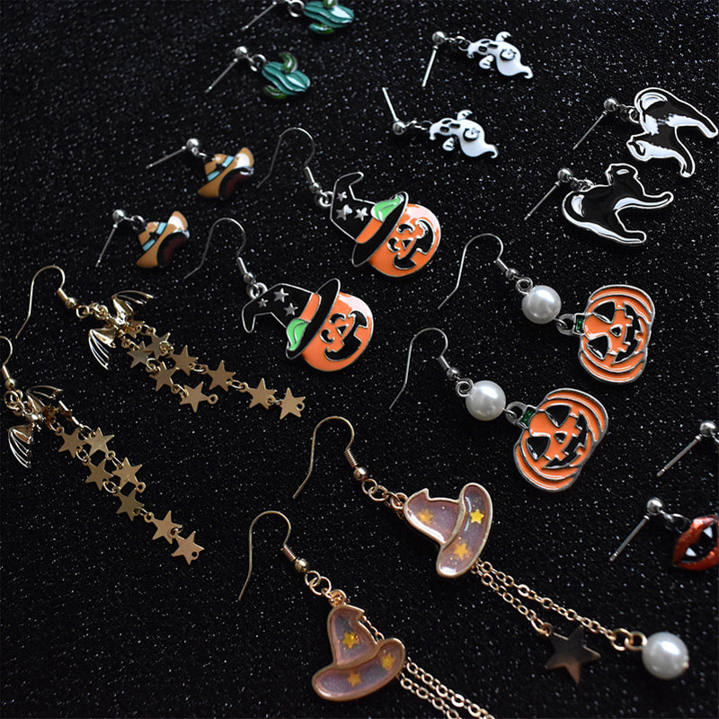 Creative Pumpkin Pearl Earrings for Halloween