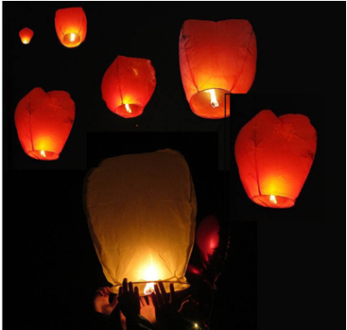Sky Lanterns for Wishes - Chinese Kongming Lanterns