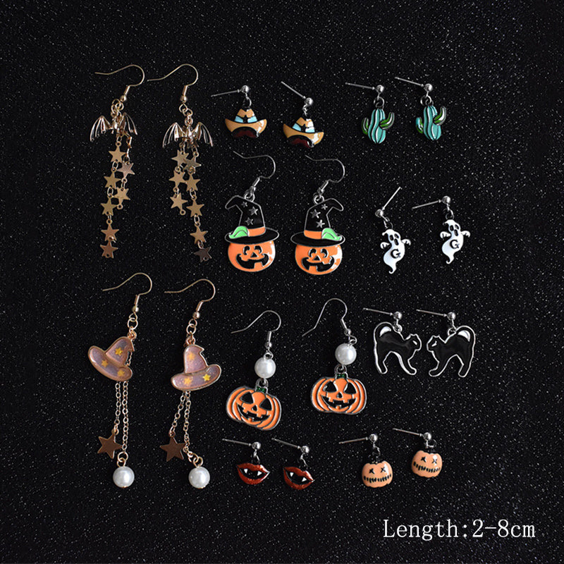 Creative Pumpkin Pearl Earrings for Halloween