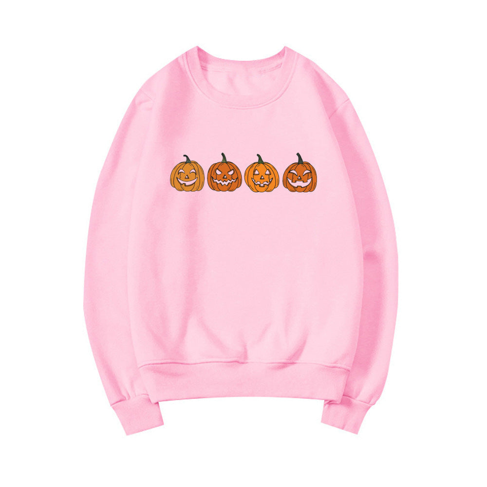 Funny Printed Halloween Pumpkin Head Party Hoodie