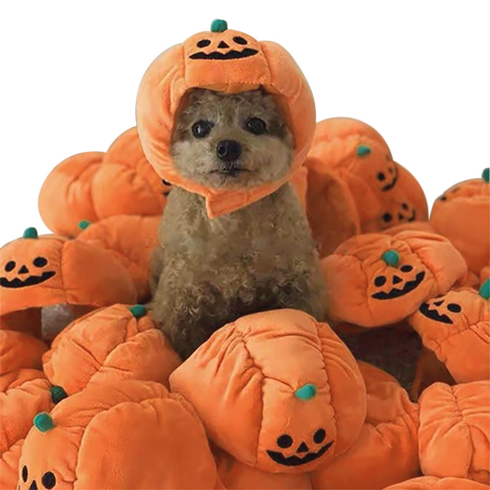 Cute Halloween Pumpkin Hat for Dogs and Cats