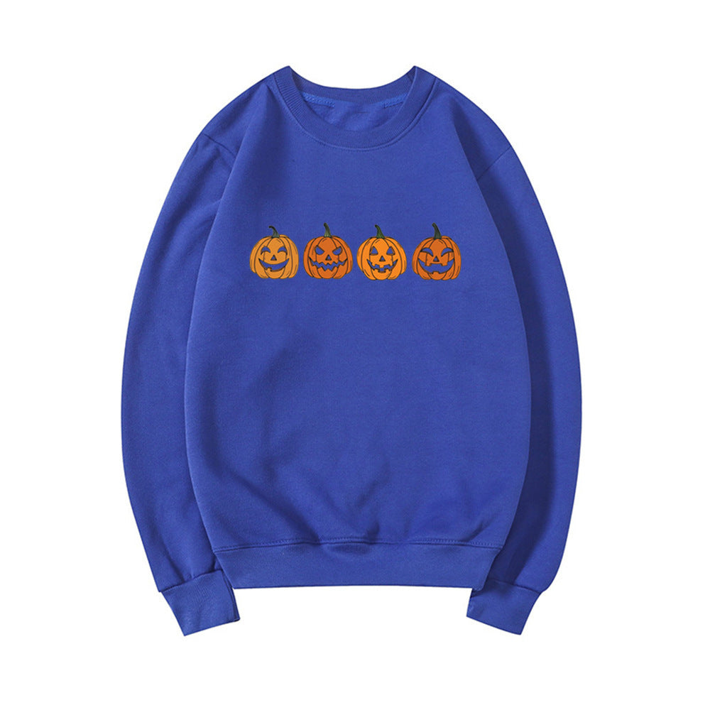Funny Printed Halloween Pumpkin Head Party Hoodie