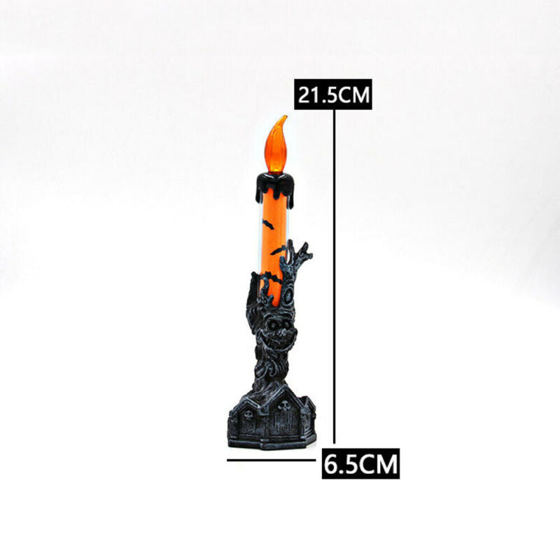 Creative Halloween Flame Candle with Ghost Hand Holder