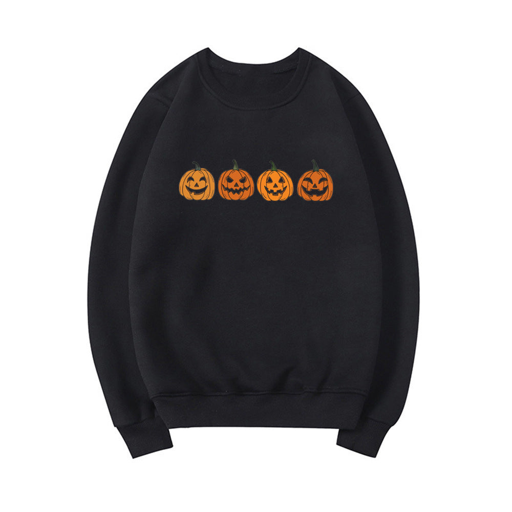 Funny Printed Halloween Pumpkin Head Party Hoodie
