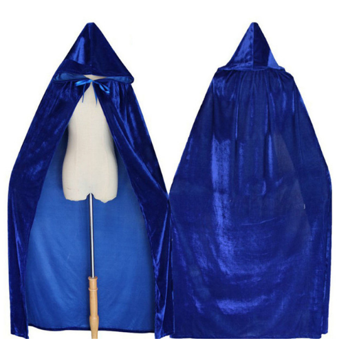 Velvet Cloak for Halloween Costume and Witch Robe