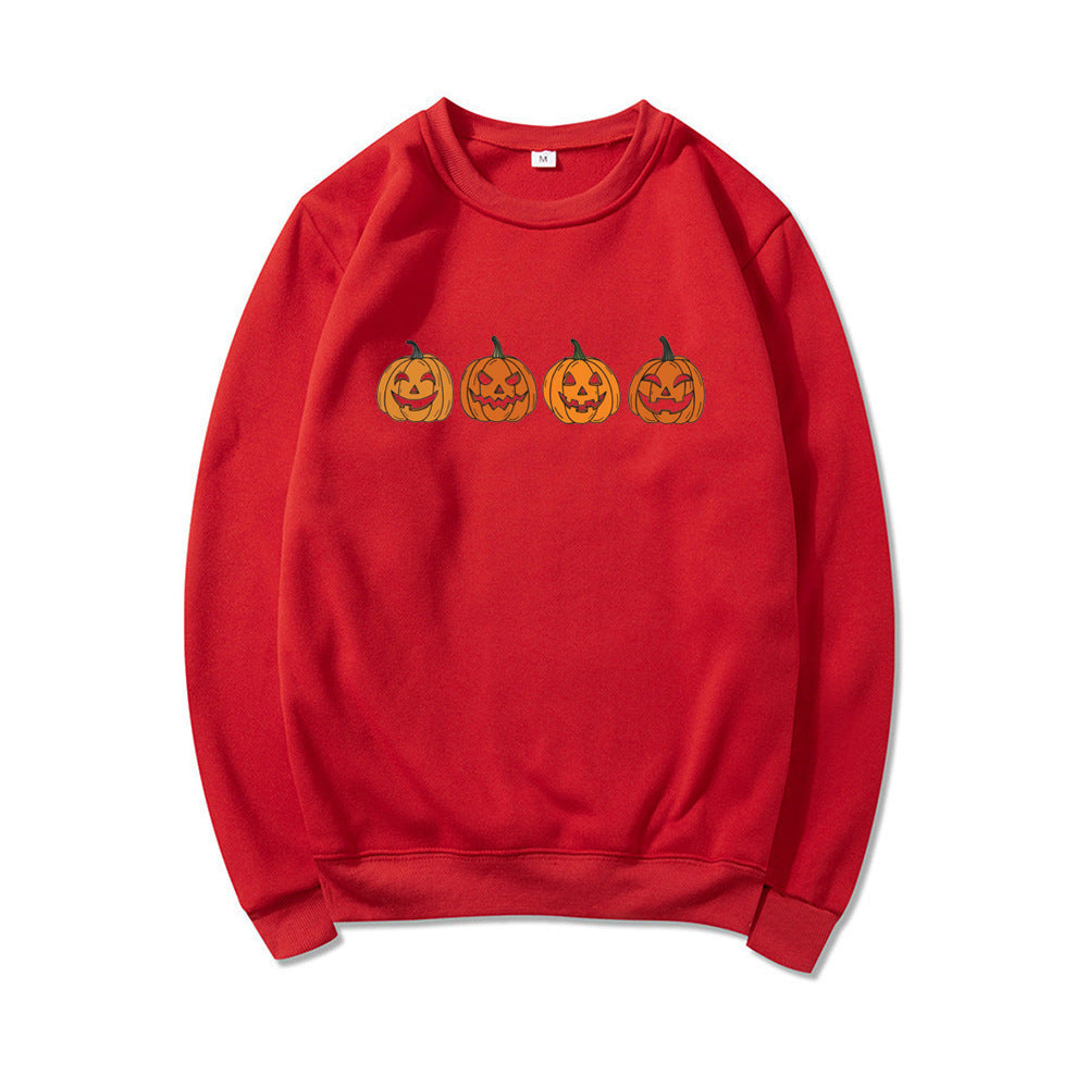 Funny Printed Halloween Pumpkin Head Party Hoodie