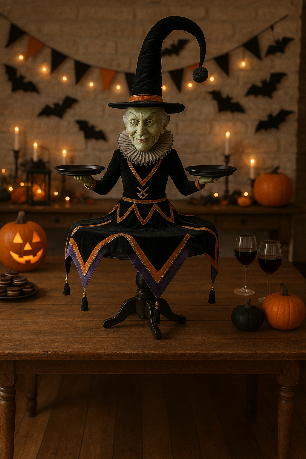 Halloween Witch Tiered Tray Table