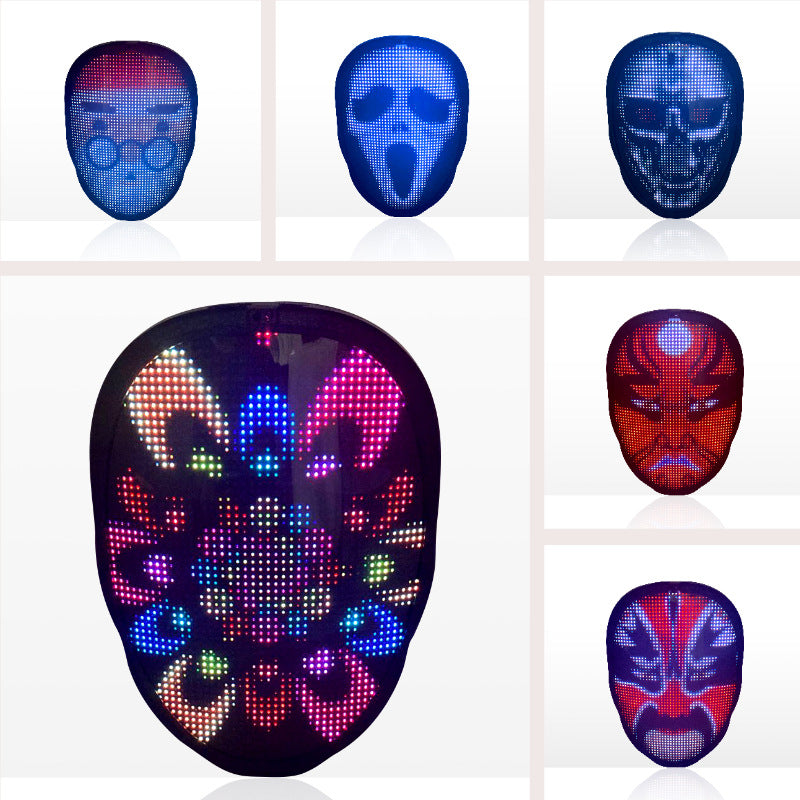 Colorful LED Halloween Mask for Parties and Events