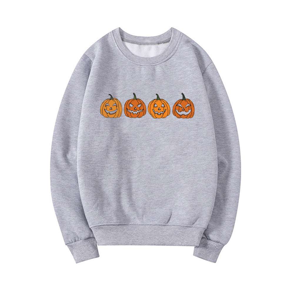 Funny Printed Halloween Pumpkin Head Party Hoodie