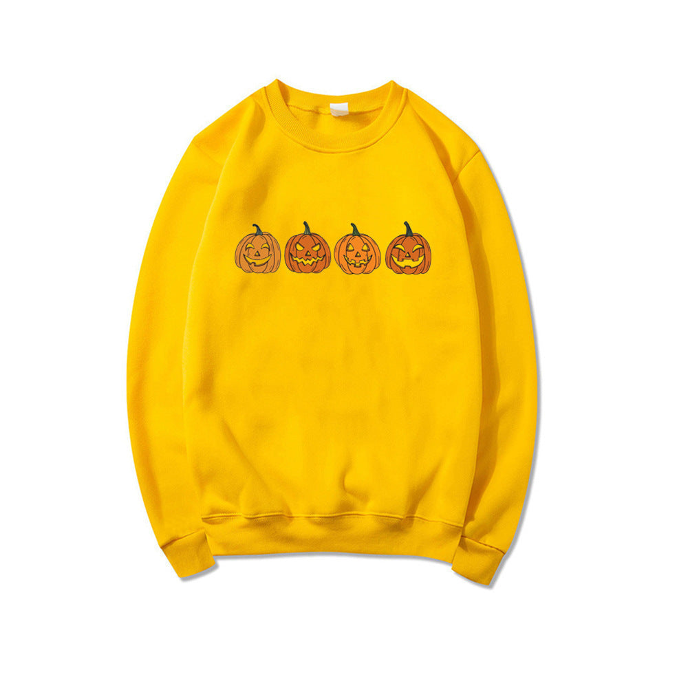 Funny Printed Halloween Pumpkin Head Party Hoodie
