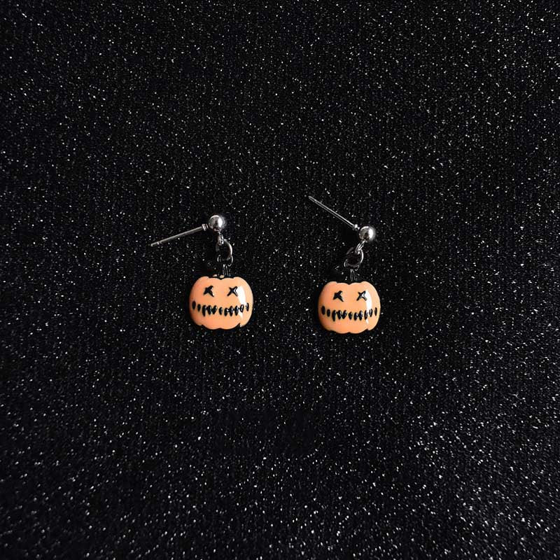 Creative Pumpkin Pearl Earrings for Halloween