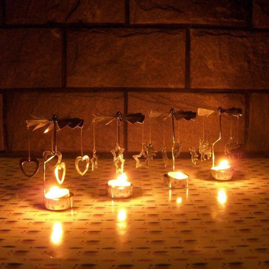 Compact Portable Iron Art Lantern - Creative Candle Holder